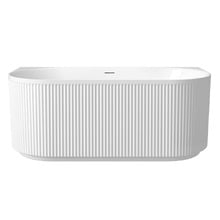 Havana Oval Acrylic Back to Wall Bath with Overflow